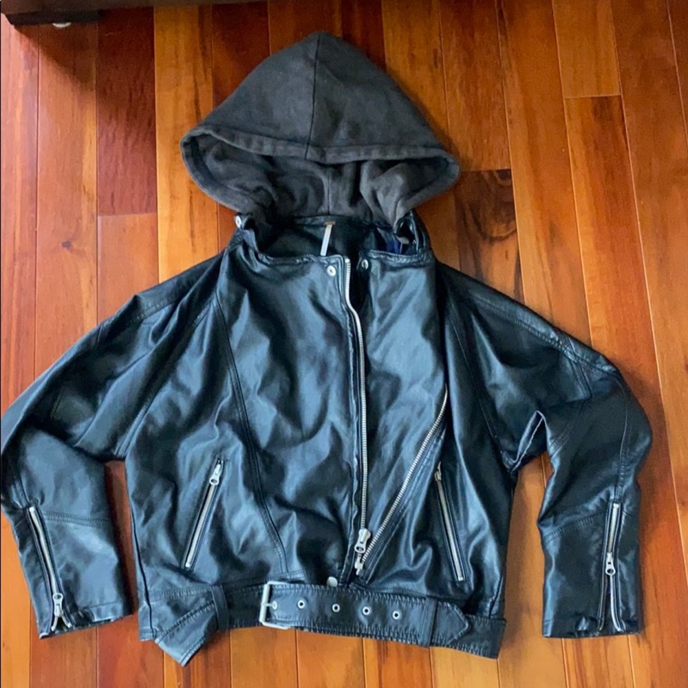 Free People faux leather jacket
